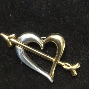 Brighton 2 tone Heart pin